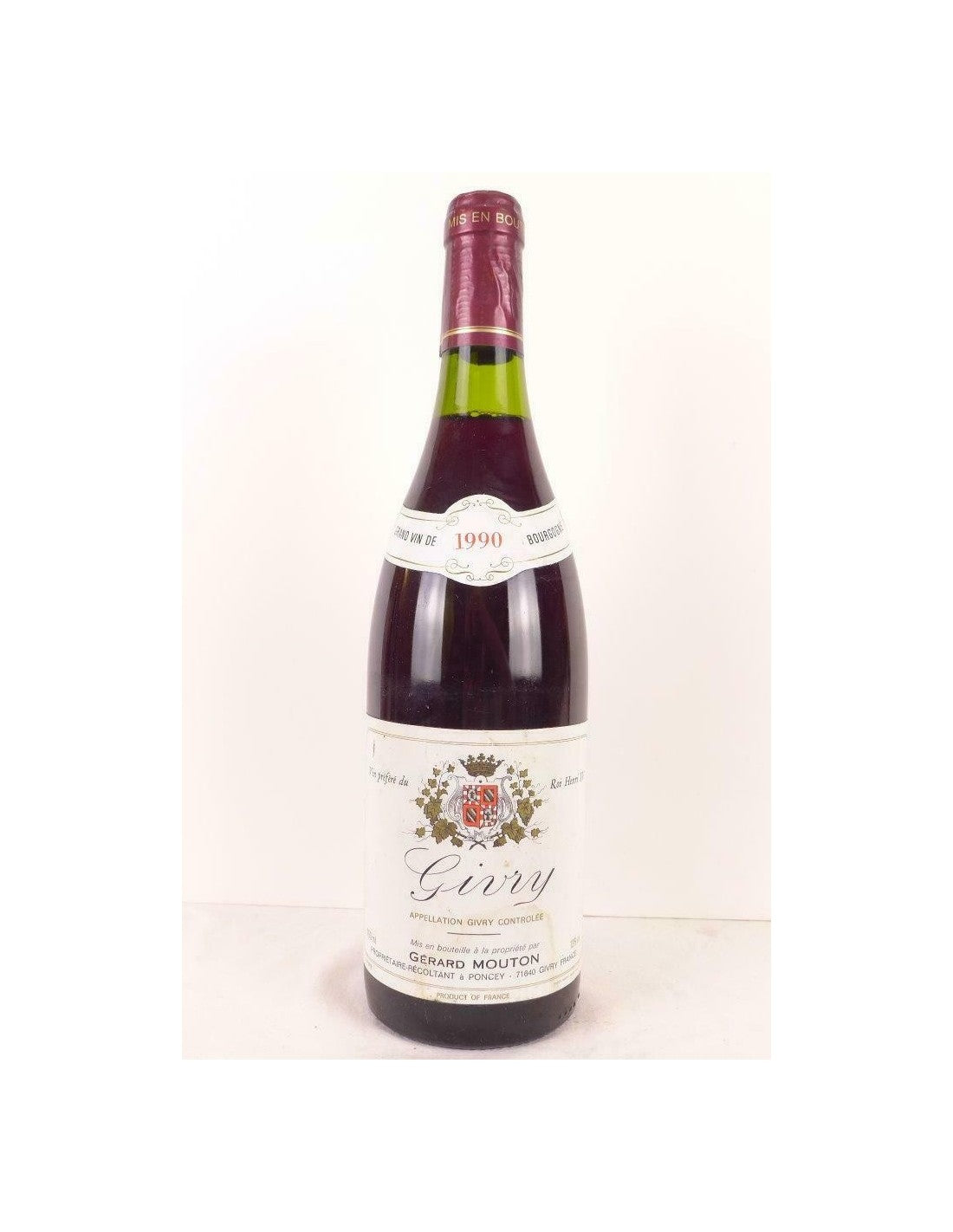 1990 - givry - gérard mouton - rouge - bourgogne - Just Wines 