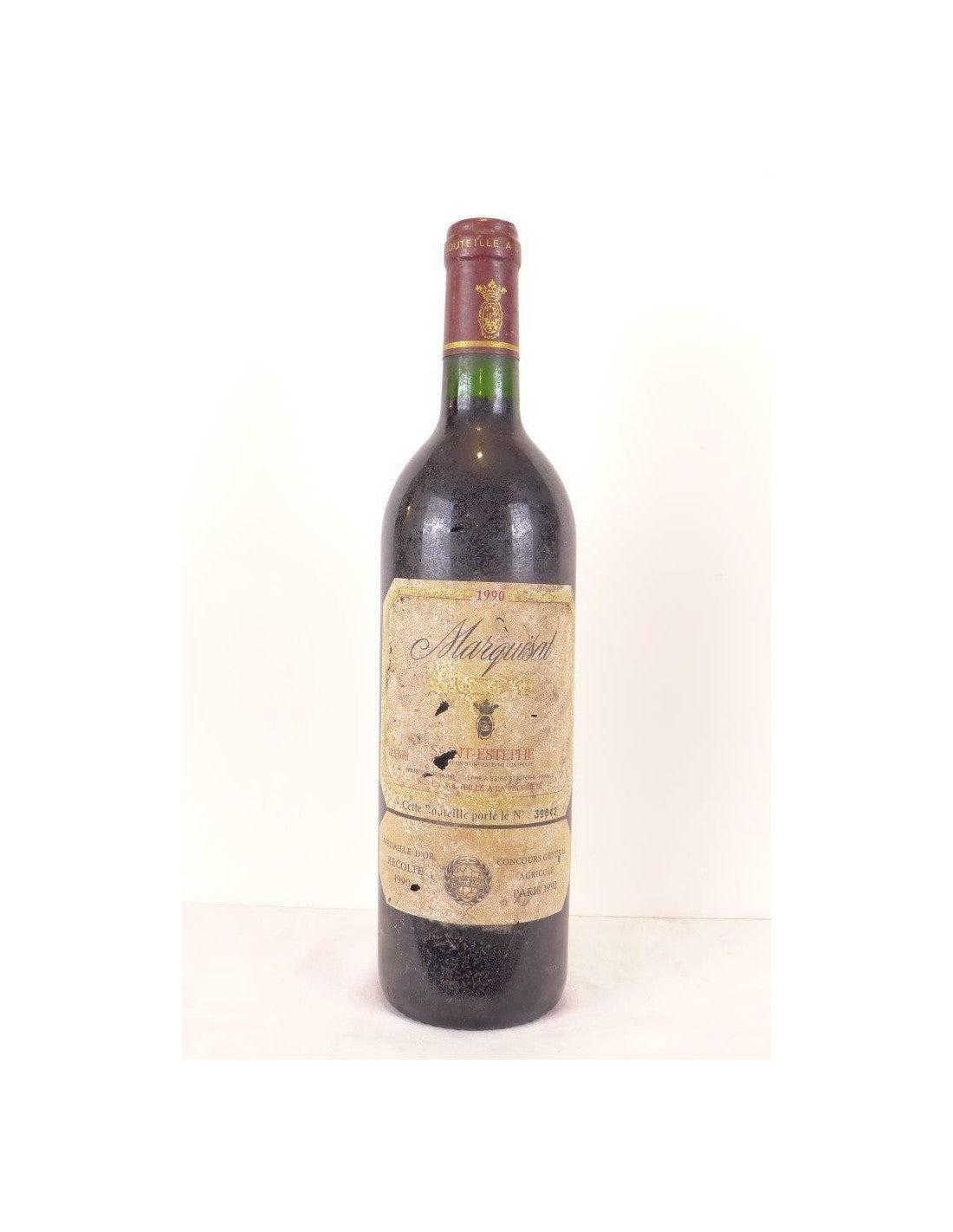 1990 - saint-estèphe - marquisat (étiquette abîmée) - rouge - bordeaux - Just Wines 