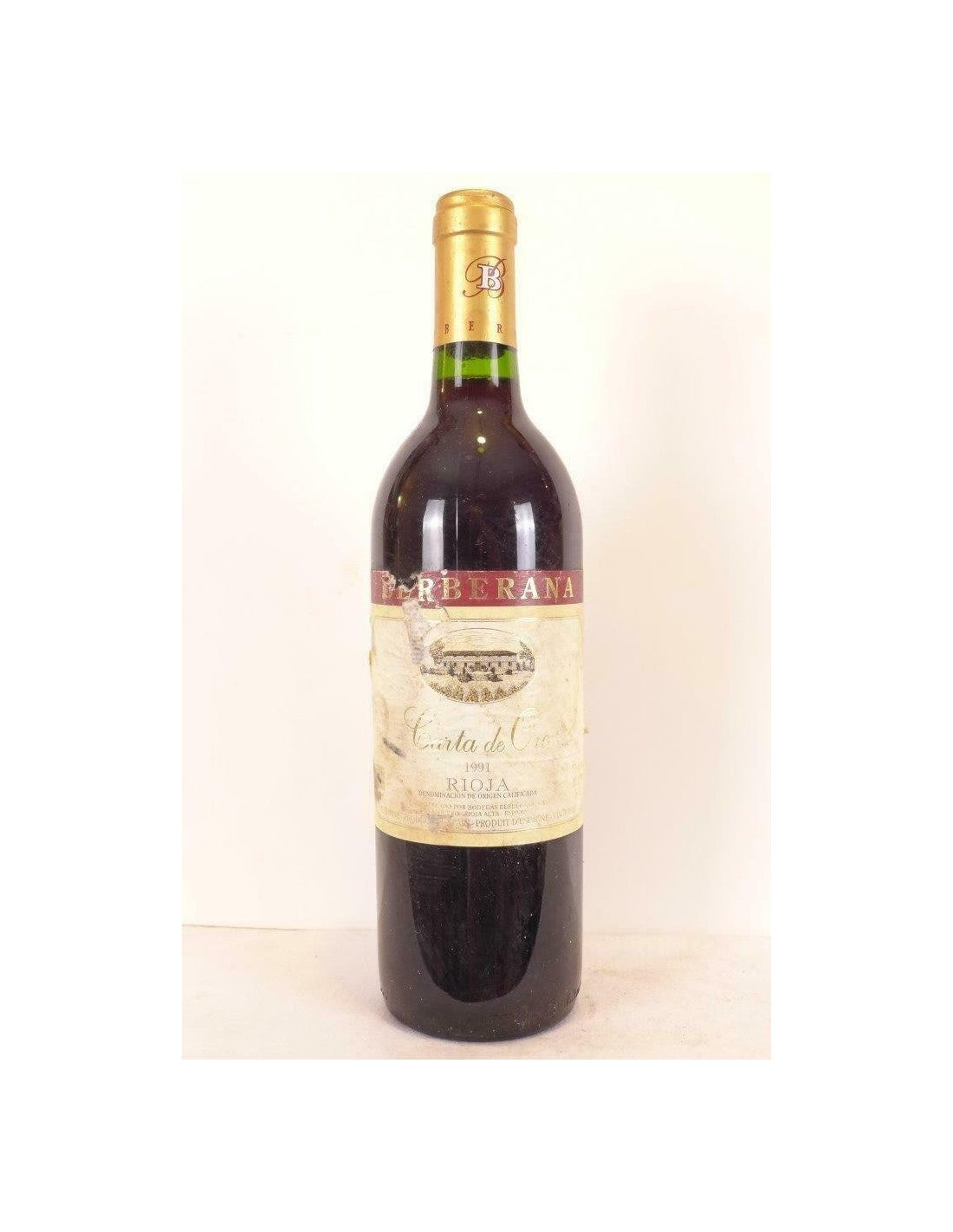 1991 - rioja - carta de oro - rouge - Espagne - Just Wines 