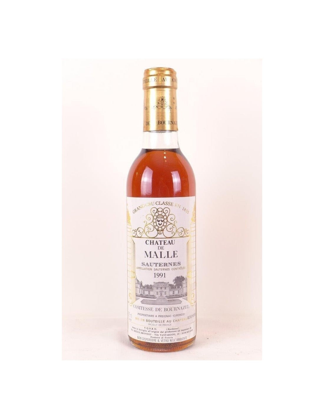 1991 - sauternes - château de malle grand cru classé 37 cl - liquoreux - bordeaux - Just Wines 