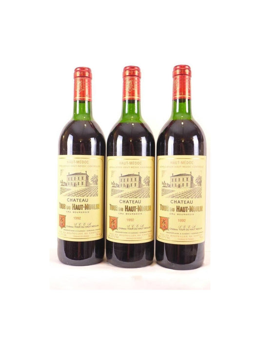 1992 - haut-médoc - château tour du haut-moulin cru bourgeois lot de 3 bouteilles - rouge - bordeaux - Just Wines 