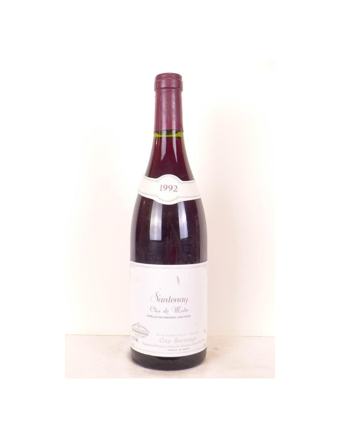 1992 - santenay - guy bertrand clos de malte - rouge - bourgogne - Just Wines 