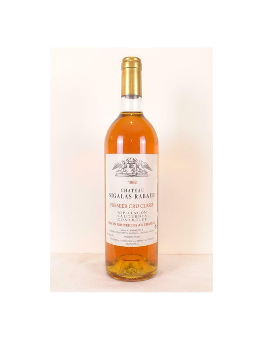 1992 - sauternes - château sigalas rabaud grand cru classé - liquoreux - bordeaux - Just Wines 