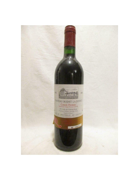 1993 - canon fronsac - château bodet la justice - rouge - bordeaux - Just Wines 