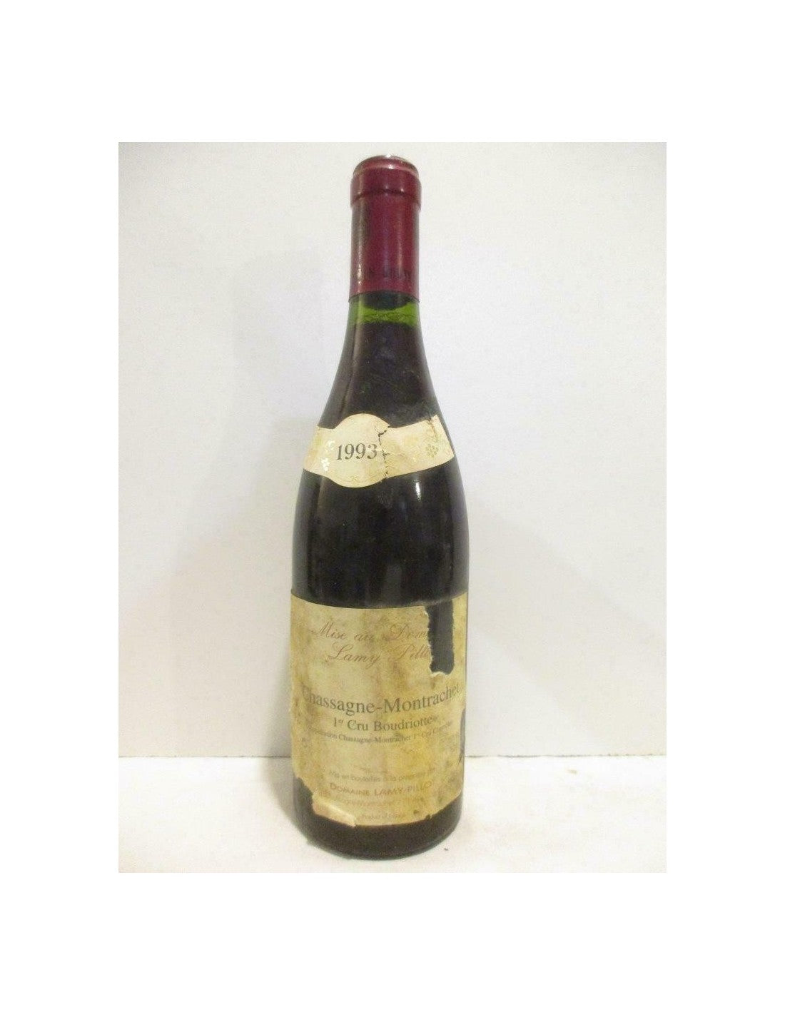 1993 - chassagne-montrachet - lamy-pillot premier cru boudriotte (étiquette abîmée b1) - rouge - bourgogne - Just Wines 