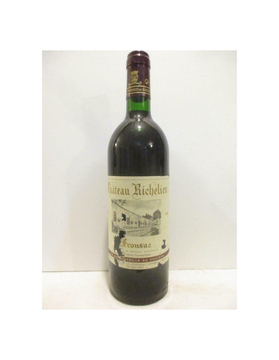 1993 - fronsac - château richelieu (étiquette abîmée) - rouge - bordeaux - Just Wines 