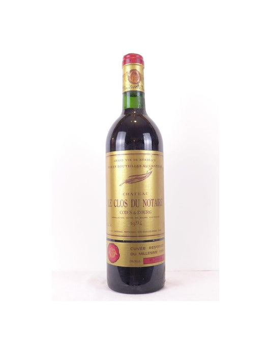 1994 - côtes de bourg - château clos du notaire cuvée réservée - rouge - bordeaux - Just Wines 