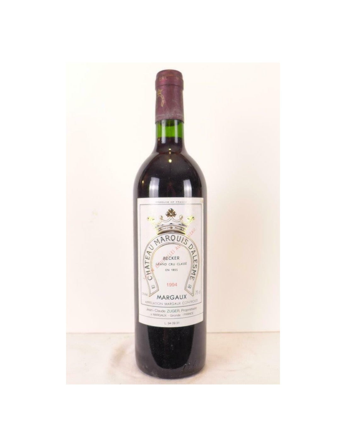 1994 - margaux - château marquis d'alesme becker grand cru classé - rouge - bordeaux - Just Wines 