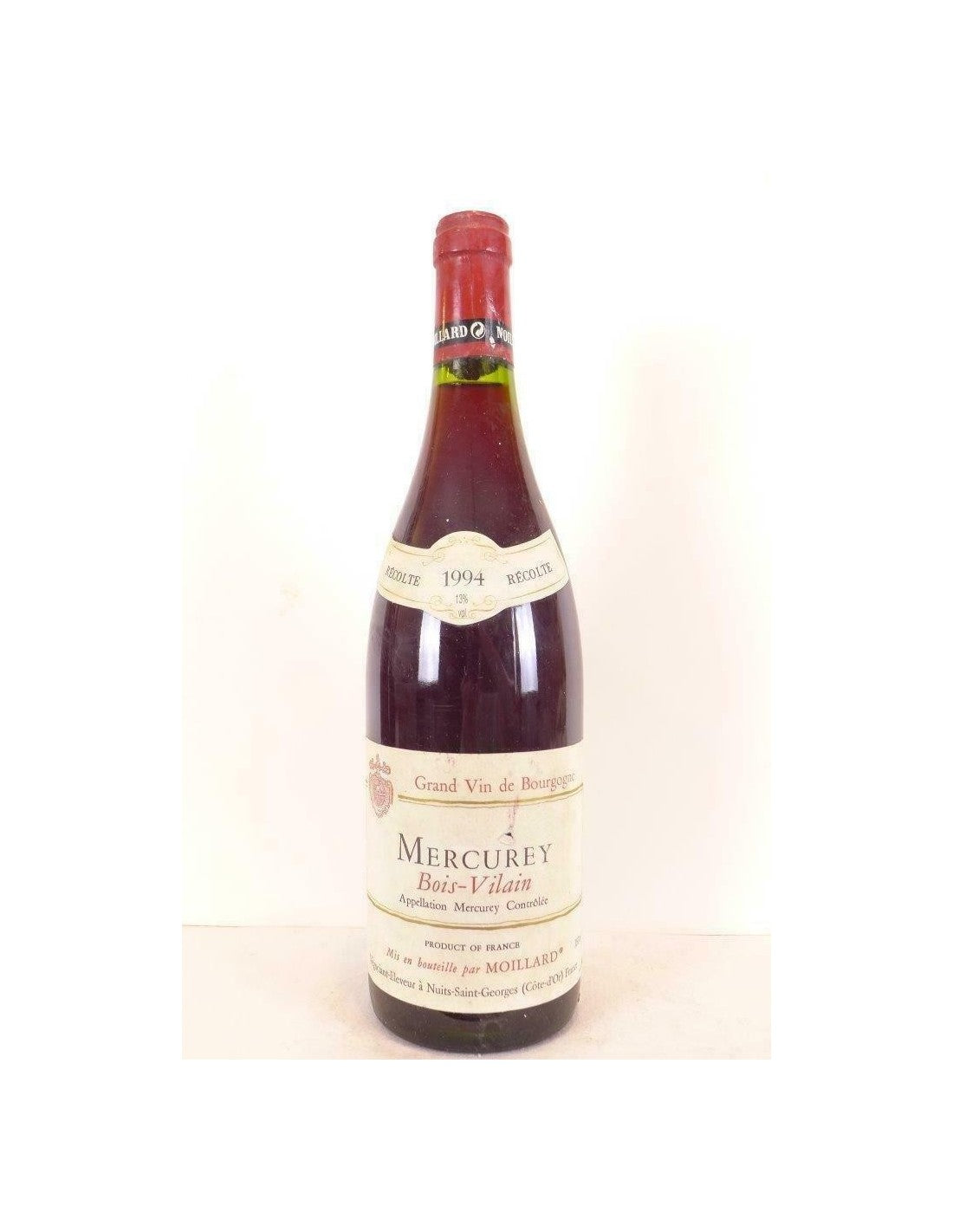 1994 - mercurey - moillard bois-vilain - rouge - bourgogne - Just Wines 