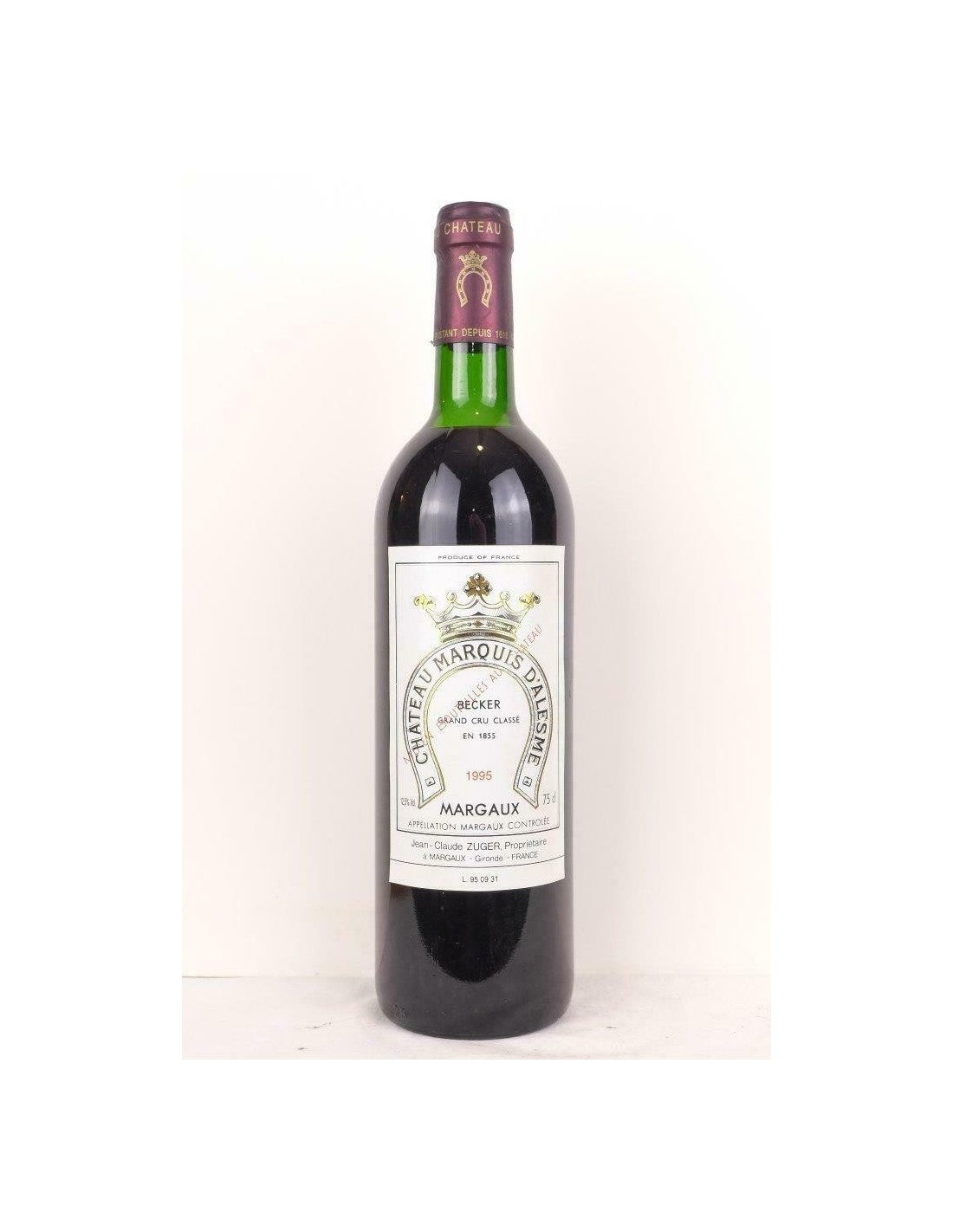 1995 - margaux - château marquis d'alesme grand cru classé - rouge - bordeaux - Just Wines 