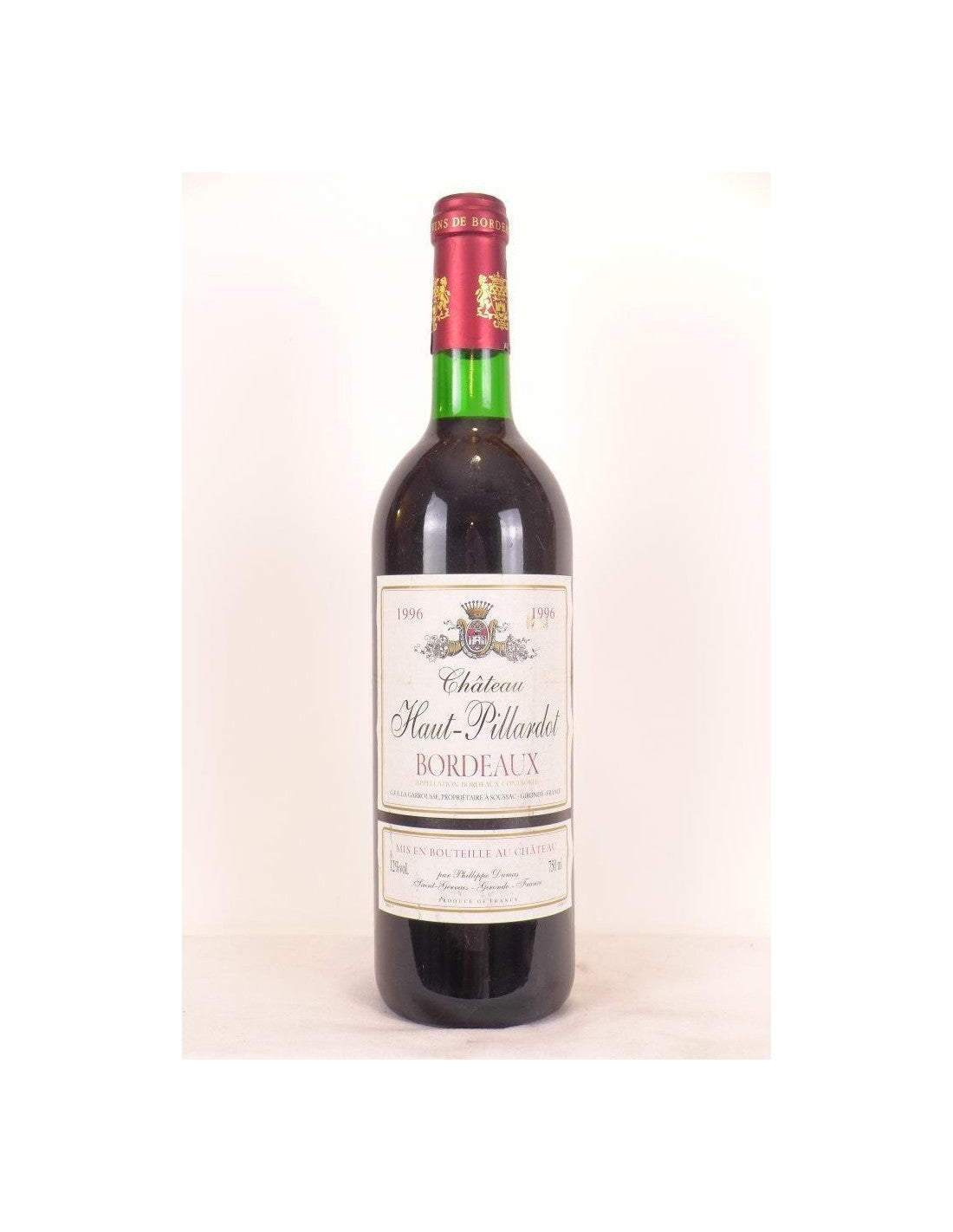 1996 - bordeaux - château haut-pillardot - rouge - bordeaux - Just Wines 