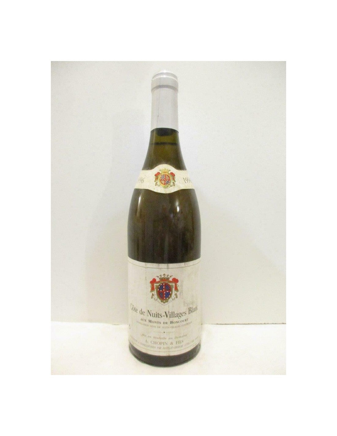 1996 - côtes de nuits villages - chopin et fils aux monts de boncourt - blanc - bourgogne - Just Wines 