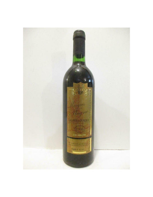 1996 - lalande de pomerol - marquis de plagne - rouge - bordeaux - Just Wines 