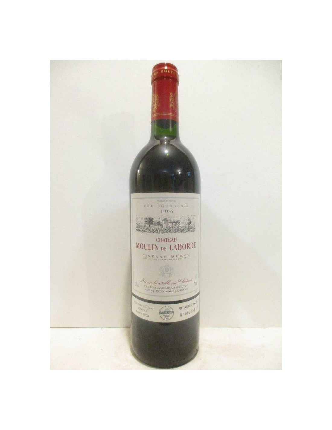 1996 - listrac - château moulin de laborde cru bourgeois - rouge - bordeaux - Just Wines 