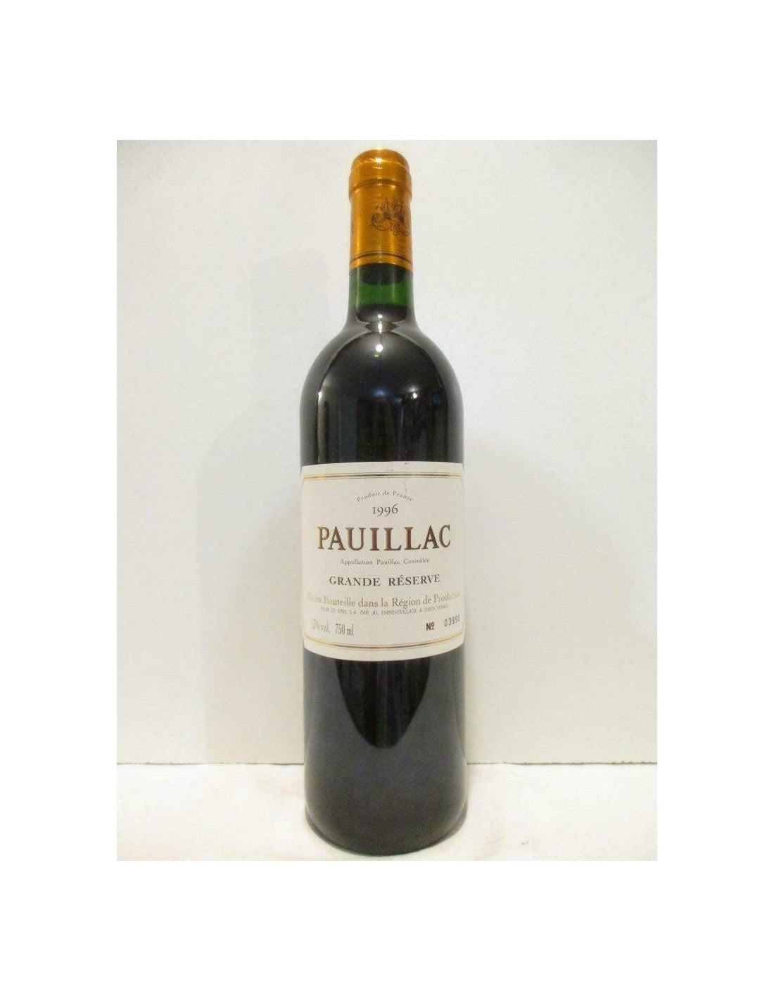 1996 - pauillac - LD vins SA grande réserve - rouge - bordeaux - Just Wines 