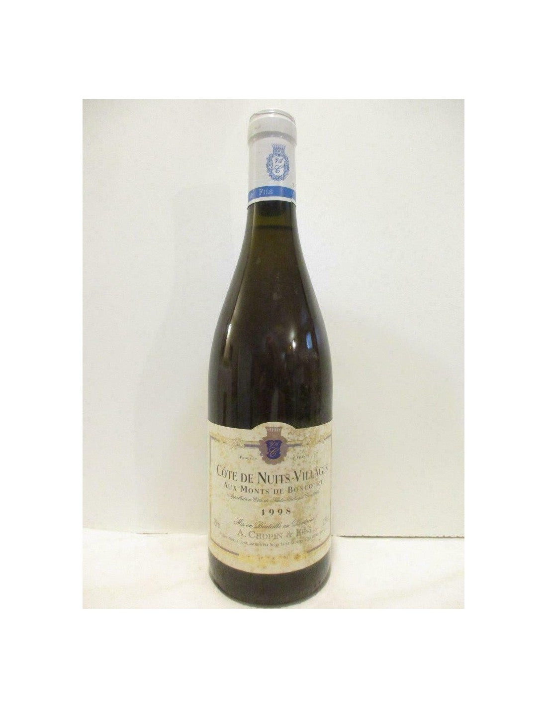 1998 - côtes de nuits villages - chopin et fils aux monts de boncourt - blanc - bourgogne - Just Wines 