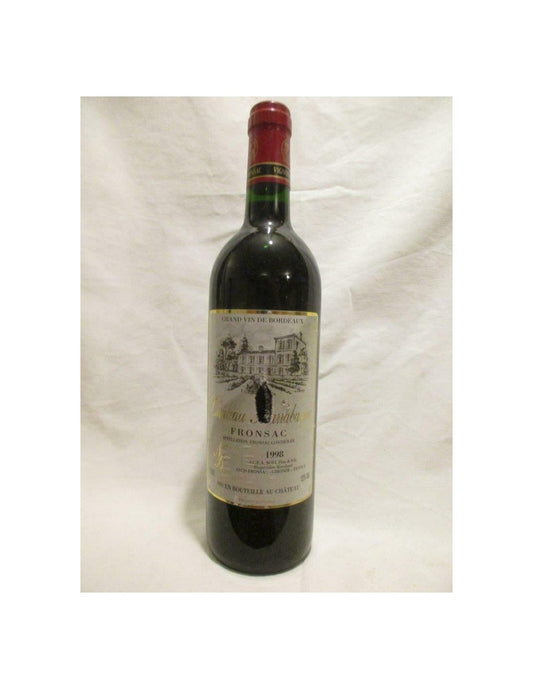 1998 - fronsac - château barrabaque (étiquette abîmée) - rouge - bordeaux - Just Wines 