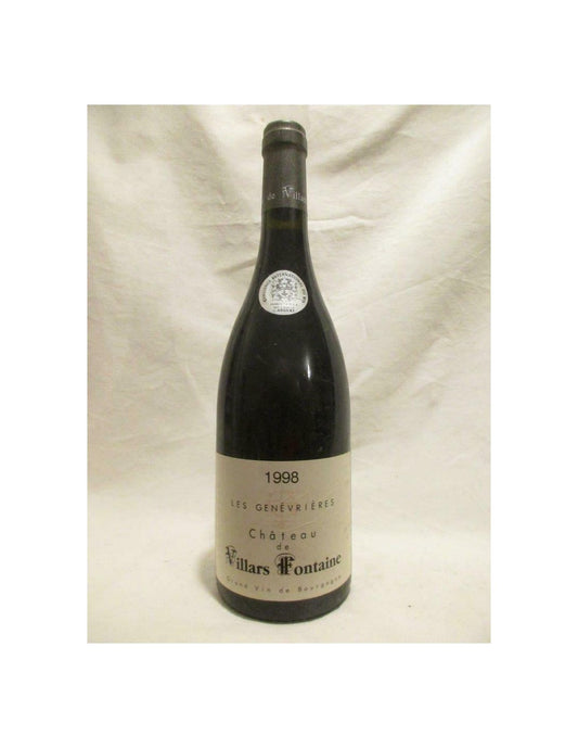 1998 - hautes côtes de nuits - château villars fontaine les genévrières - rouge - bourgogne - Just Wines 