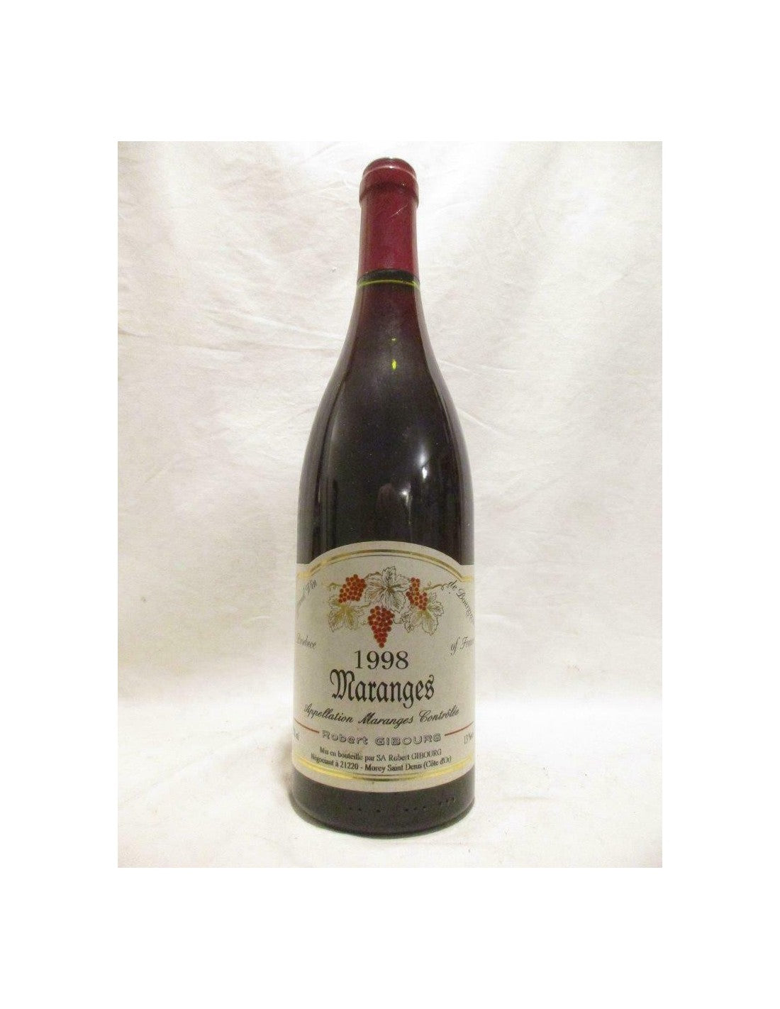 1998 - maranges - robert gibourg - rouge - bourgogne - Just Wines 