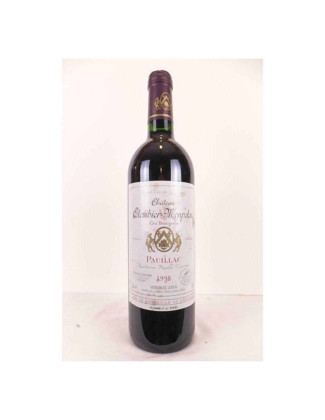 1998 - pauillac - château colombier-monpelou cru bourgeois - rouge - bordeaux - Just Wines 