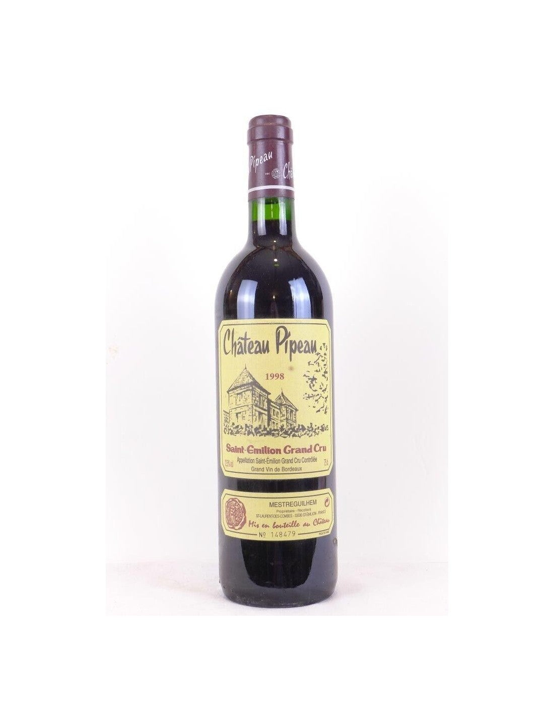 1998 - saint-émilion - château pipeau grand cru - rouge - bordeaux - Just Wines 