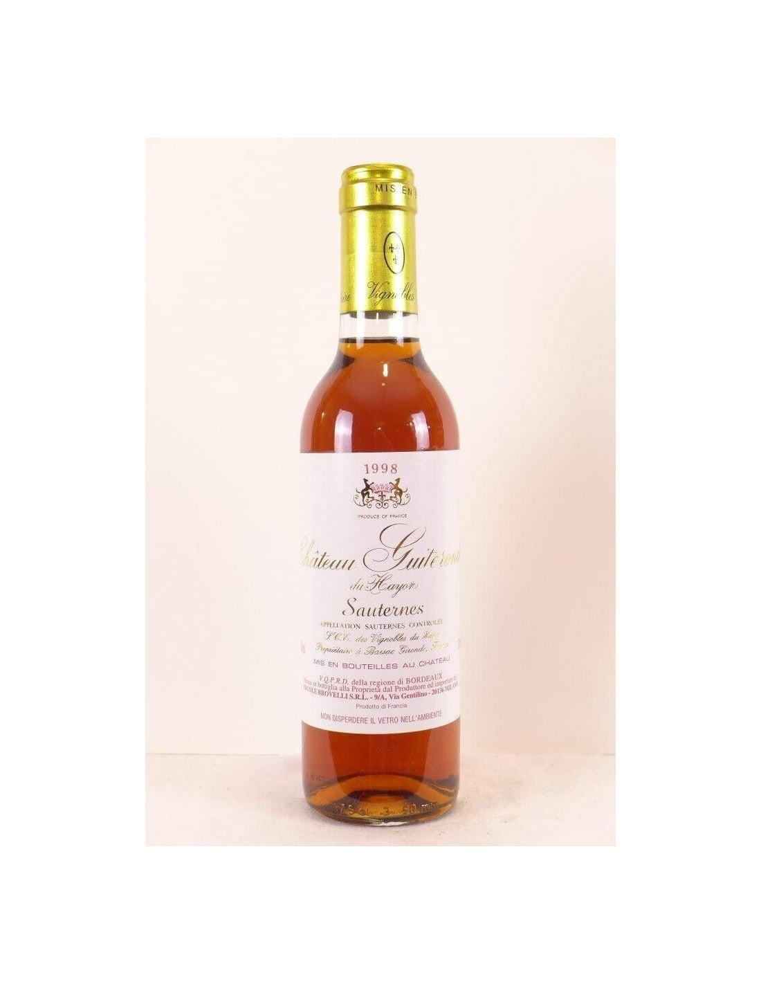 1998 - sauternes - château guiteronde du hayot 37 cl - liquoreux - bordeaux - Just Wines 