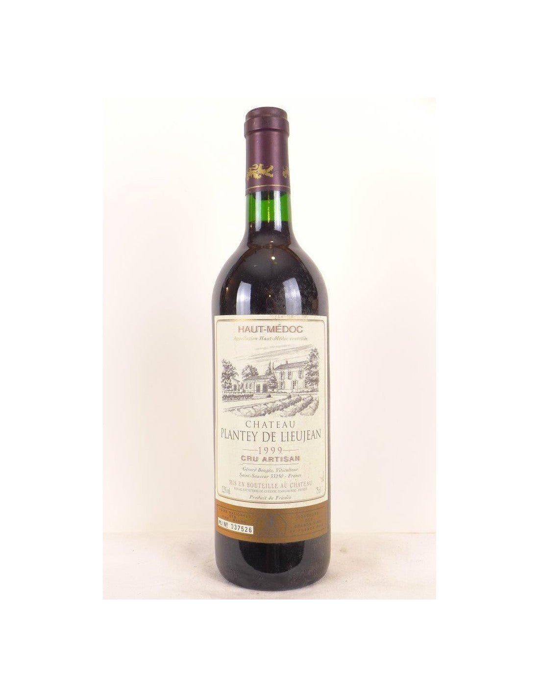 1999 - haut-médoc - château plantey de lieujean cru artisan - rouge - bordeaux - Just Wines 