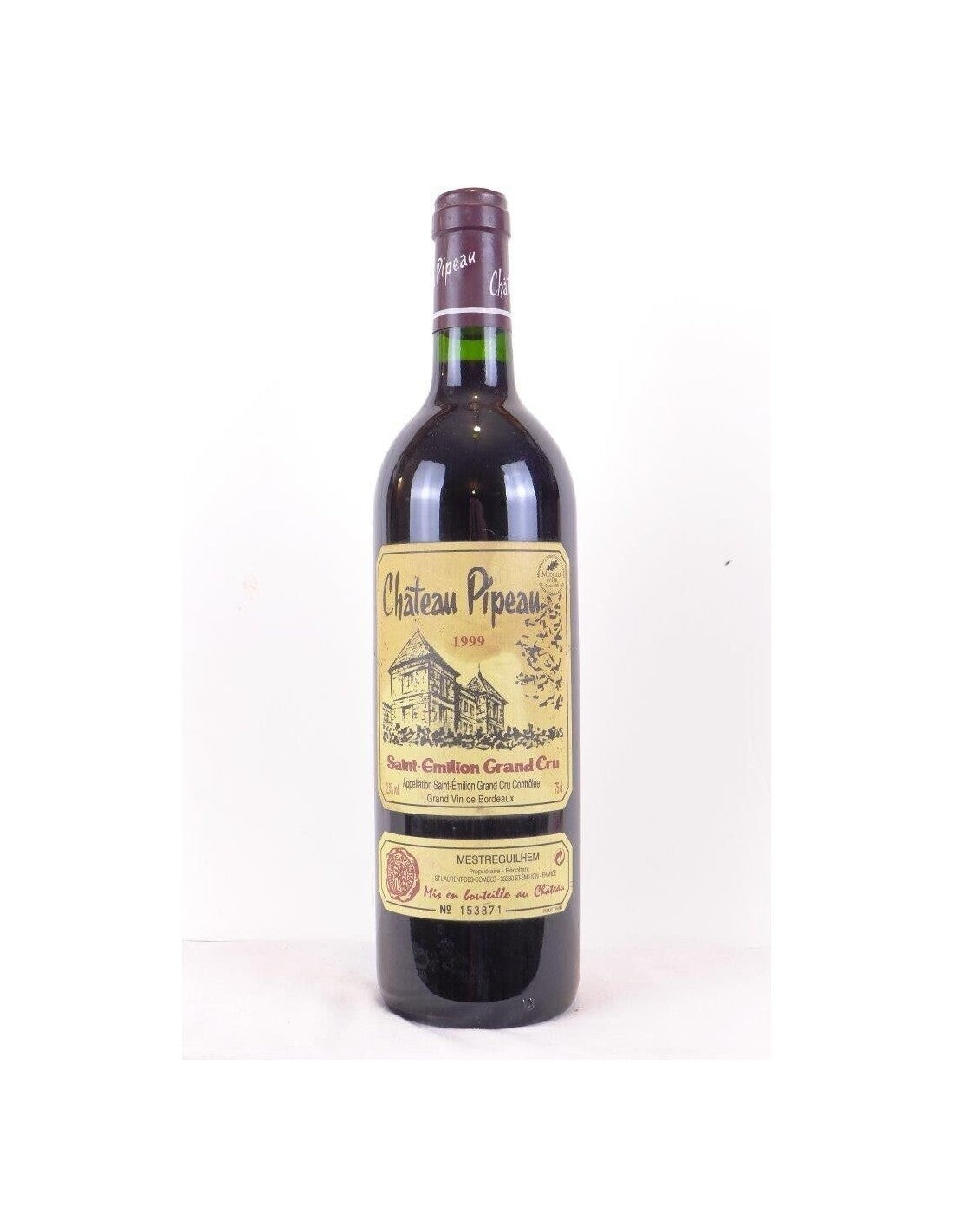 1999 - saint-émilion - château pipeau grand cru (étiquette tâchée) - rouge - bordeaux - Just Wines 