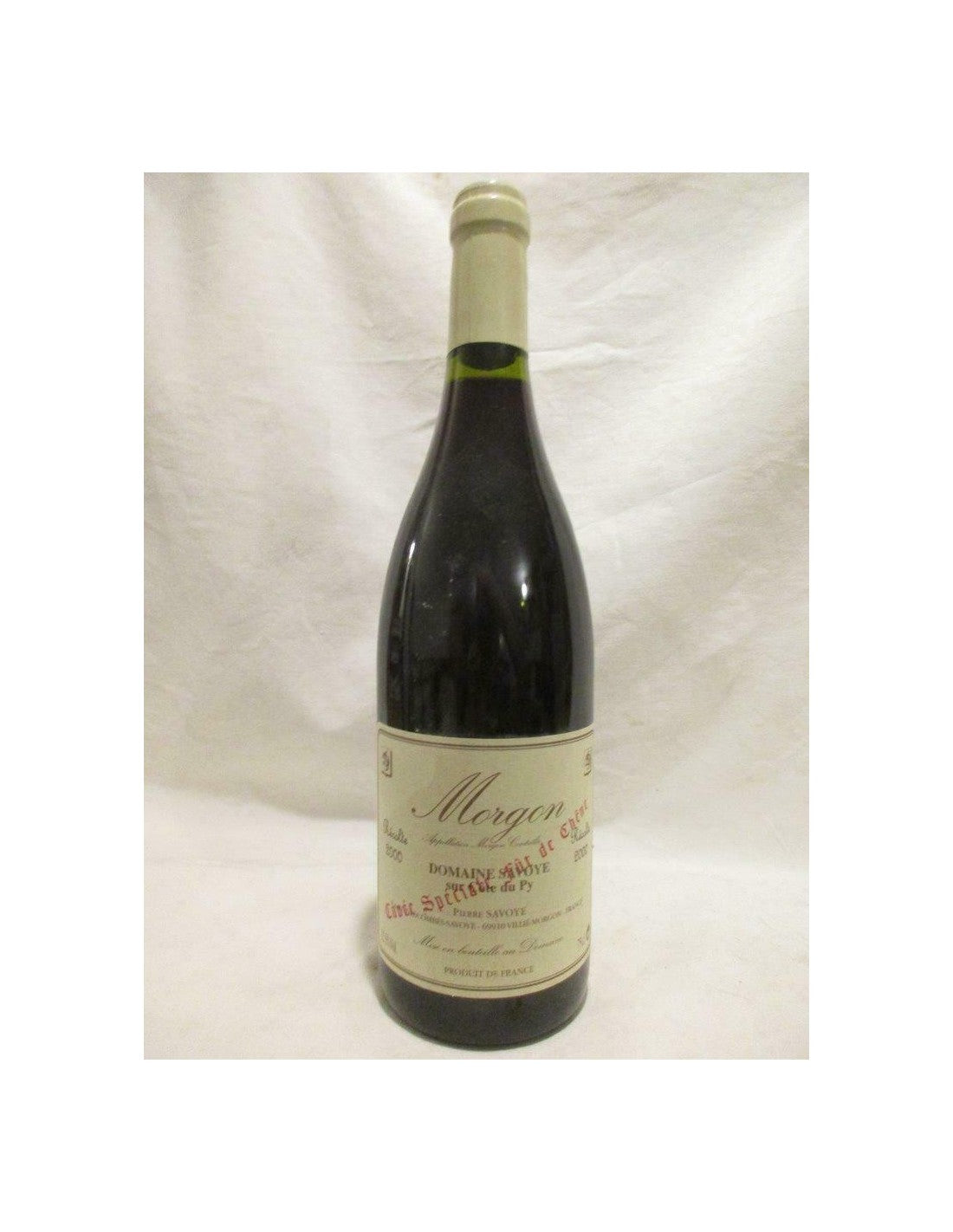 2000 - morgon - domaine savoye sur côte du py (fût de chêne) - rouge - beaujolais - Just Wines 