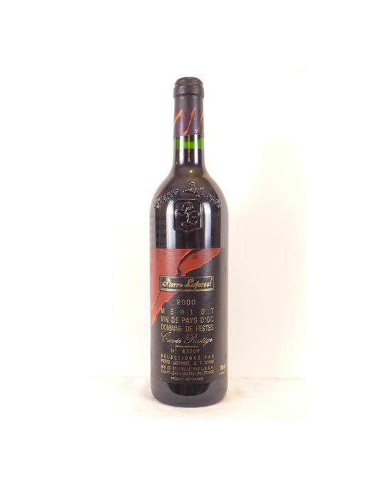 2000 - vin de pays d'oc - domaine de festes merlot prestige - rouge - languedoc - Just Wines 