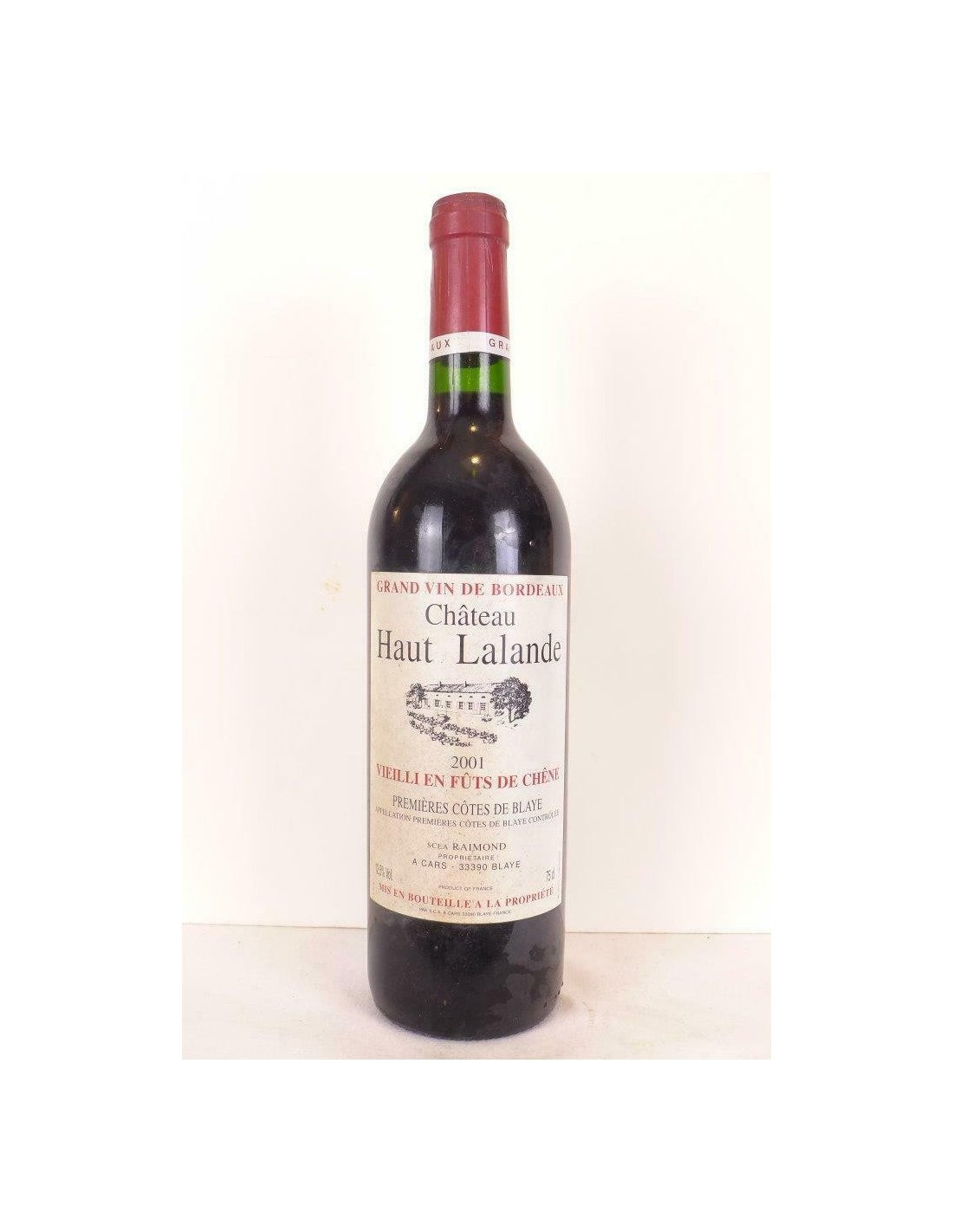 2001 - blaye - château haut lalande fût de chêne - rouge - bordeaux - Just Wines 