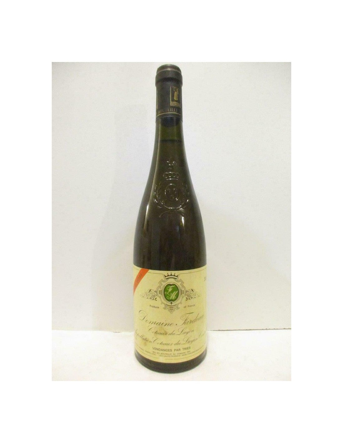 2001 - coteaux du layon - domaine fardeau vendanges par tries - liquoreux - loire - anjou - Just Wines 