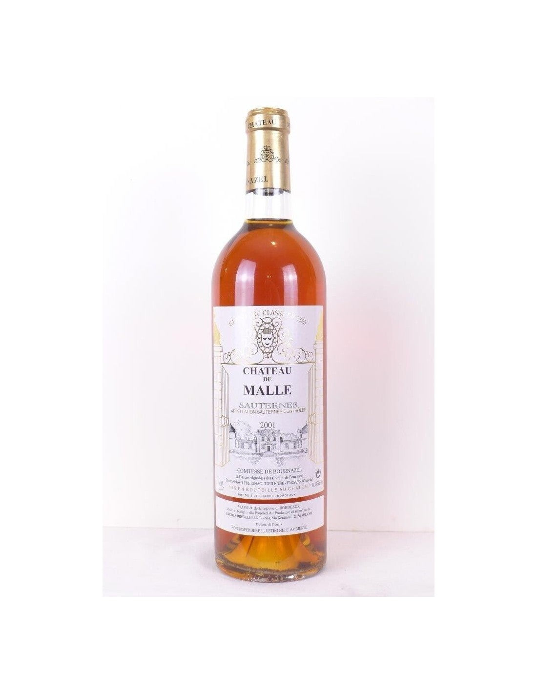 2001 - sauternes - château de malle grand cru classé - liquoreux - bordeaux - Just Wines 