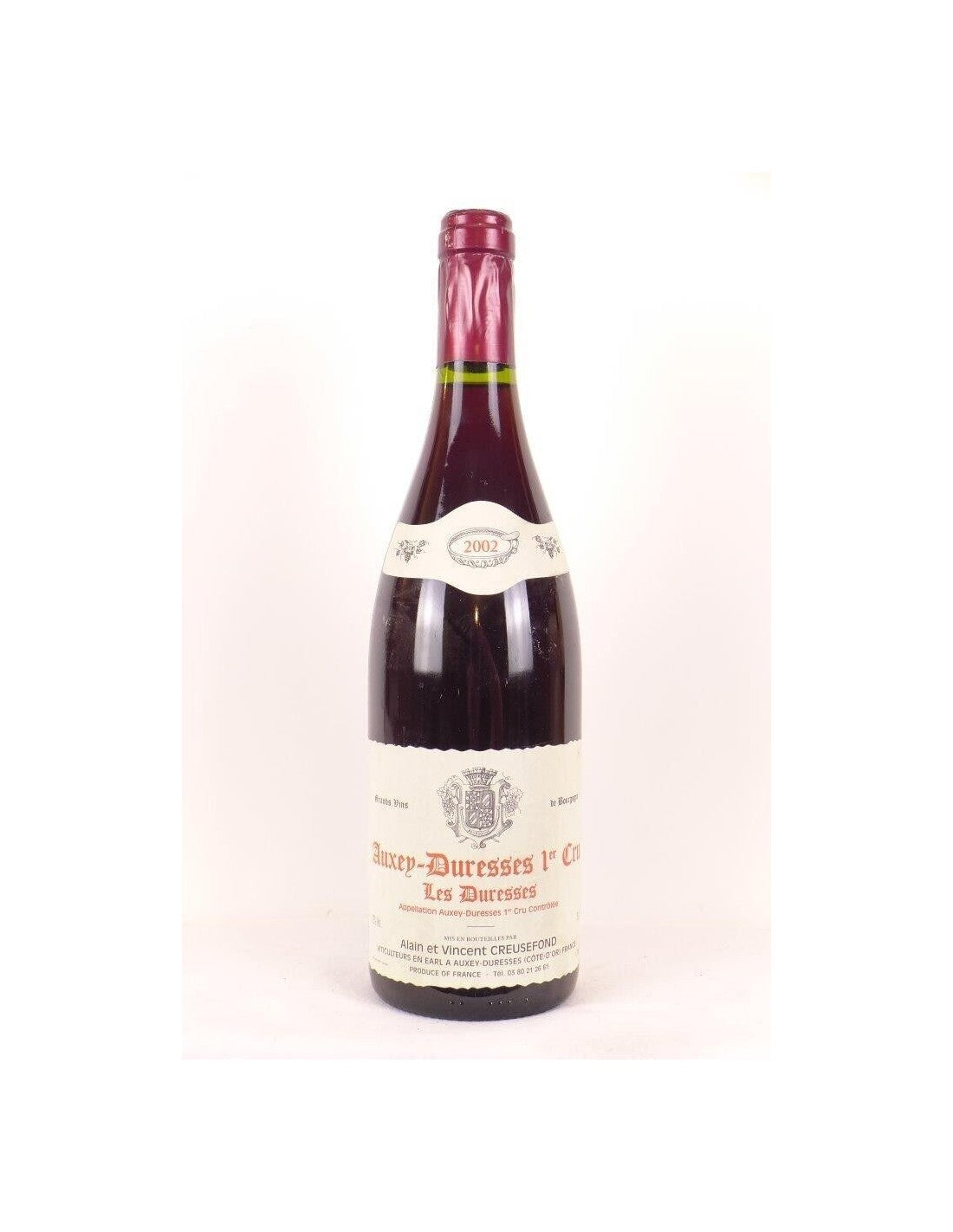 2002 - auxey-duresses - alain et vincent creusefond premier cru les duresses - rouge - bourgogne - Just Wines 