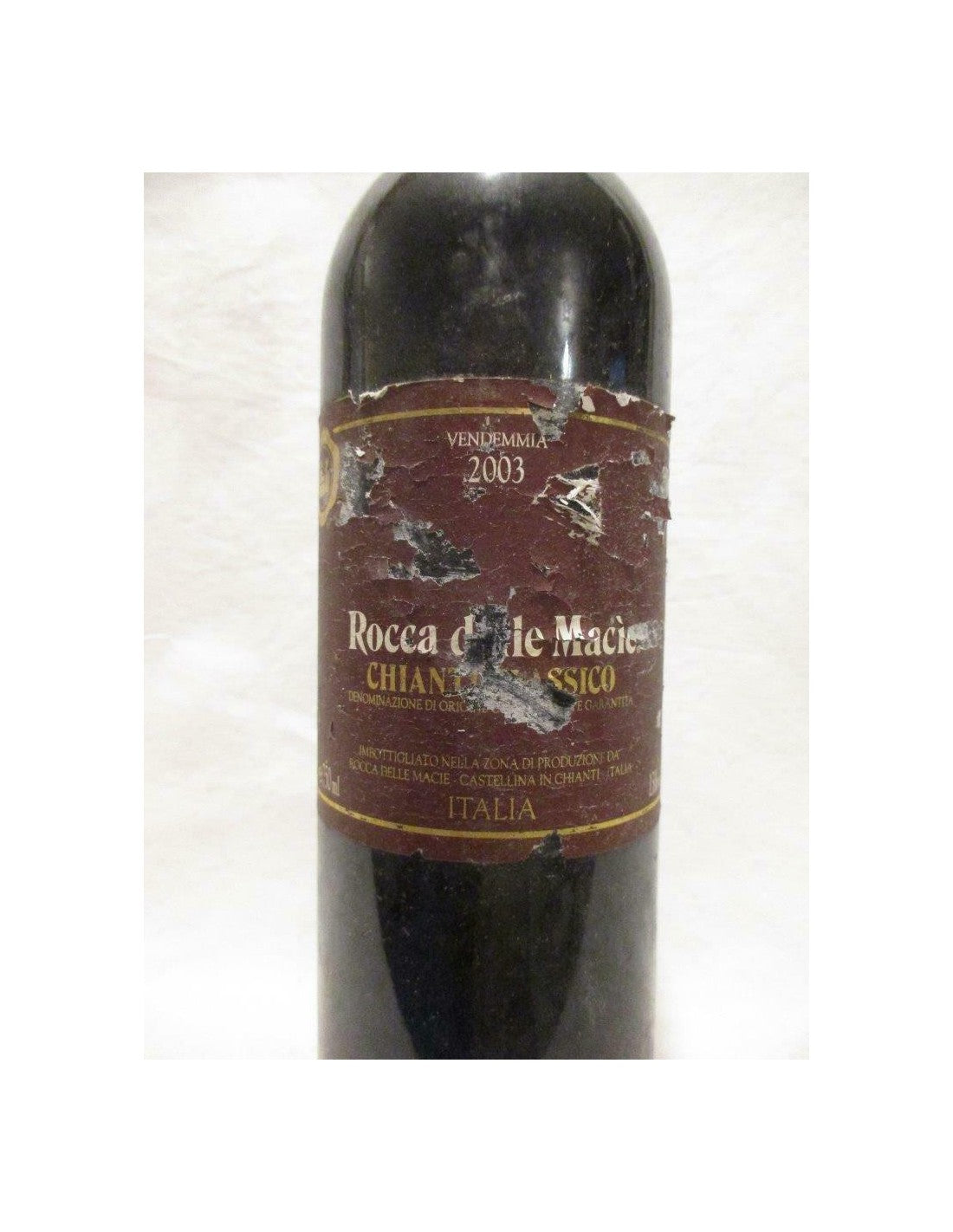 2003 - chianti classico - rocca de la macie (étiquette abîmée) - rouge - toscane Italie - Just Wines 