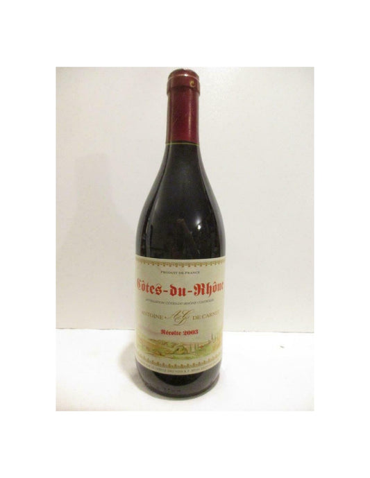 2003 - côtes du rhône - antoine de carnet cercle des vins - rouge - rhône - Just Wines 