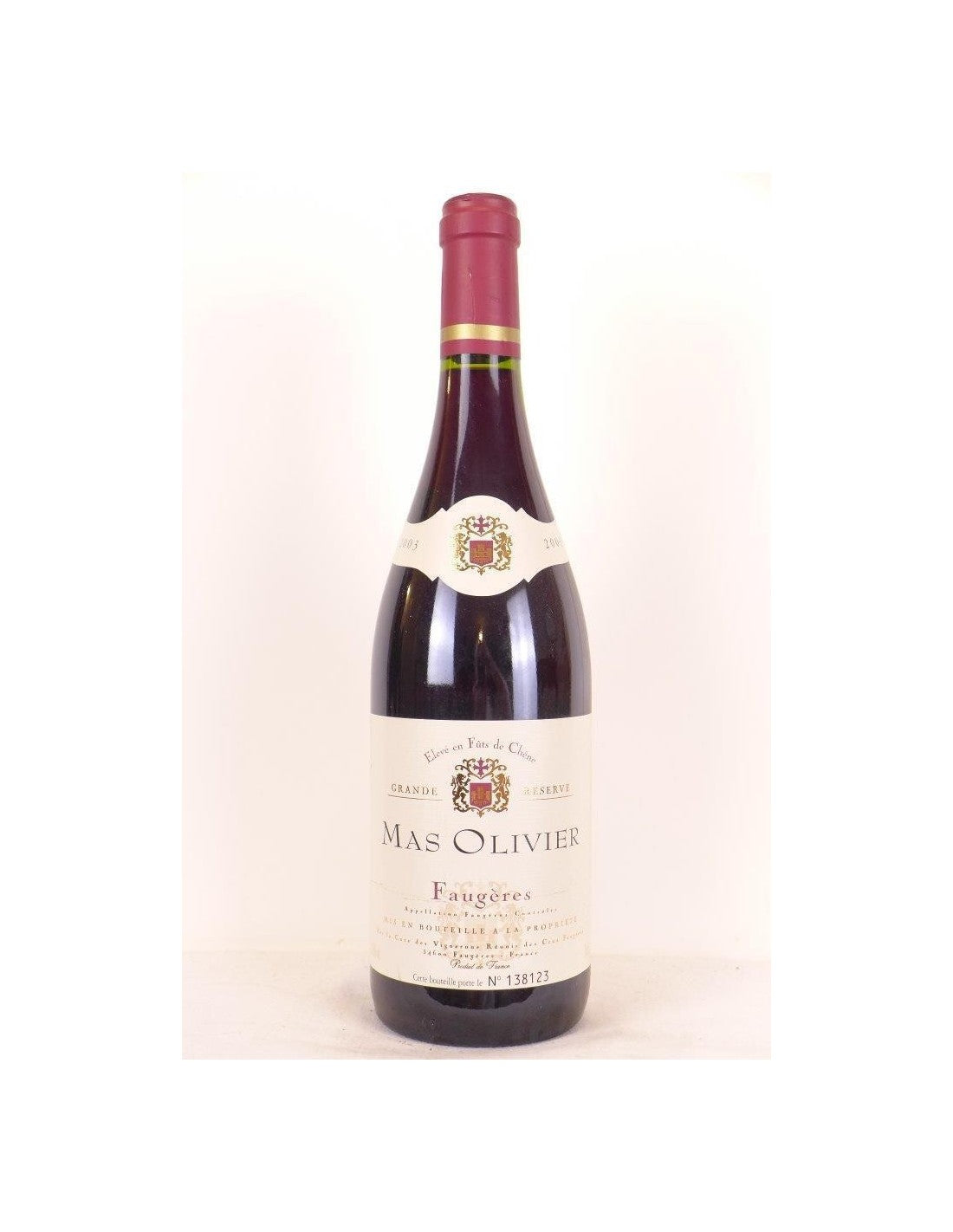 2003 - faugères - mas olivier fût de chêne - rouge - languedoc - Just Wines 