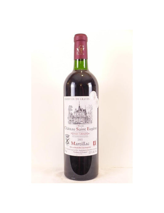 2003 - pessac-léognan - château saint-eugène martillac - rouge - bordeaux - Just Wines 