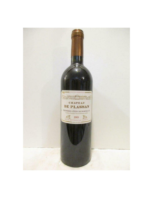 2003 - premières côtes de bordeaux - château de plassan (un tiers de fûts de chêne neufs) - rouge - bordeaux - Just Wines 