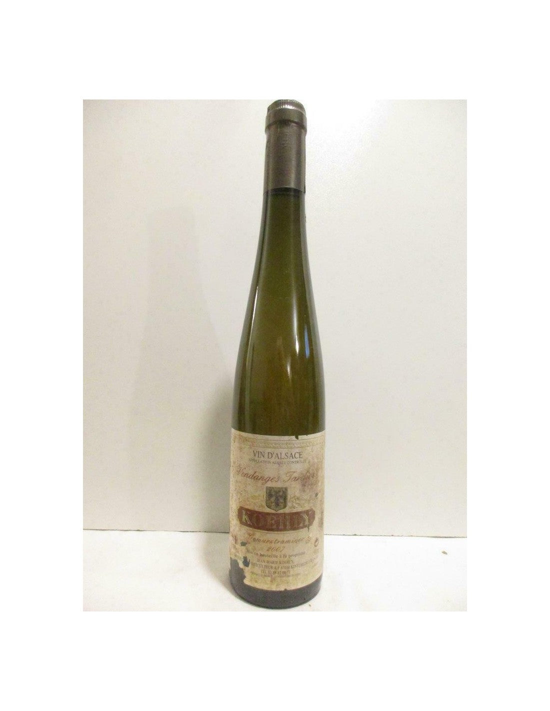 2007 - gewurztraminer - koehly vendanges tardives (étiquette fragile) 50 cl - liquoreux - alsace - Just Wines 