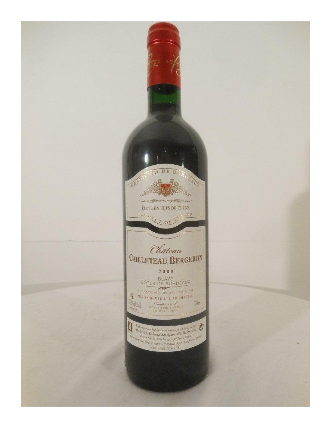 2008 - blaye - château cailleteau-bergeron fût de chêne - rouge - bordeaux france - Just Wines 