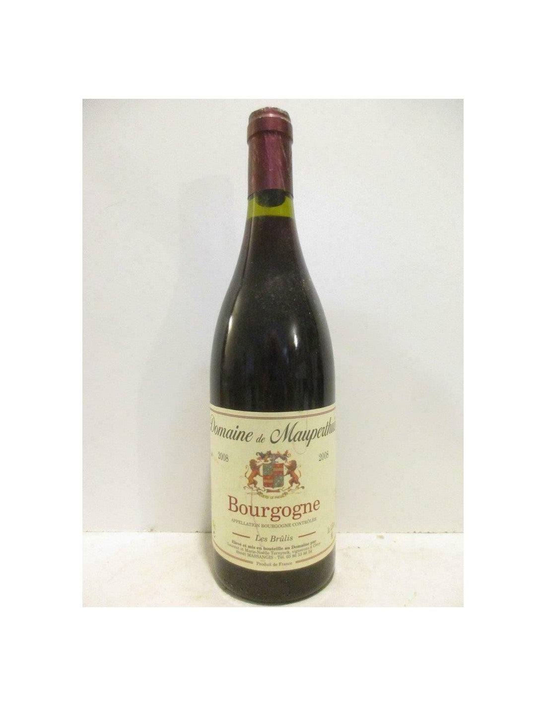 2008 - bourgogne - domaine de mauperthuis les brûlis - rouge - bourgogne - Just Wines 