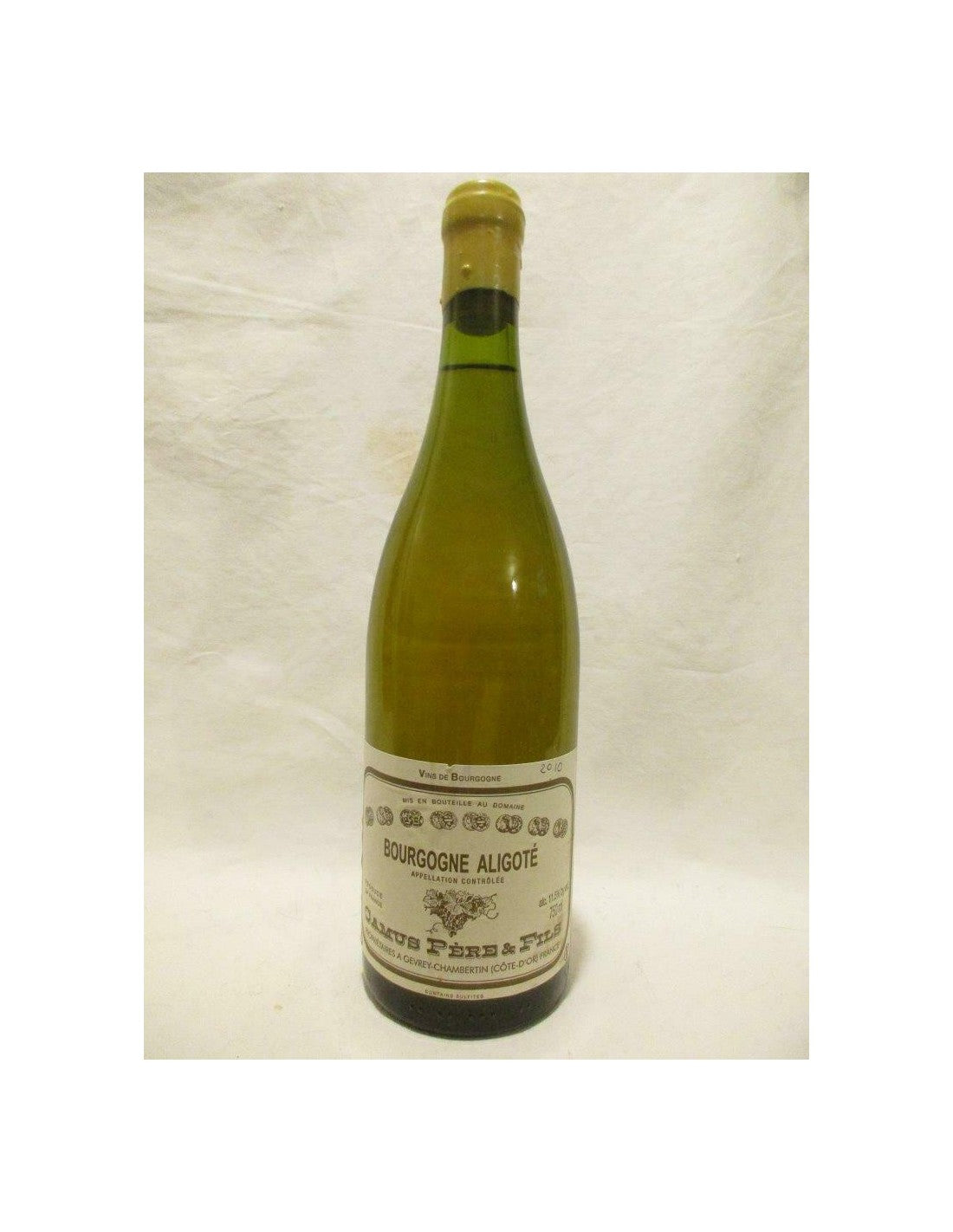 2010 - aligoté - camus père et fils (année manuscrite) - blanc - bourgogne - Just Wines 