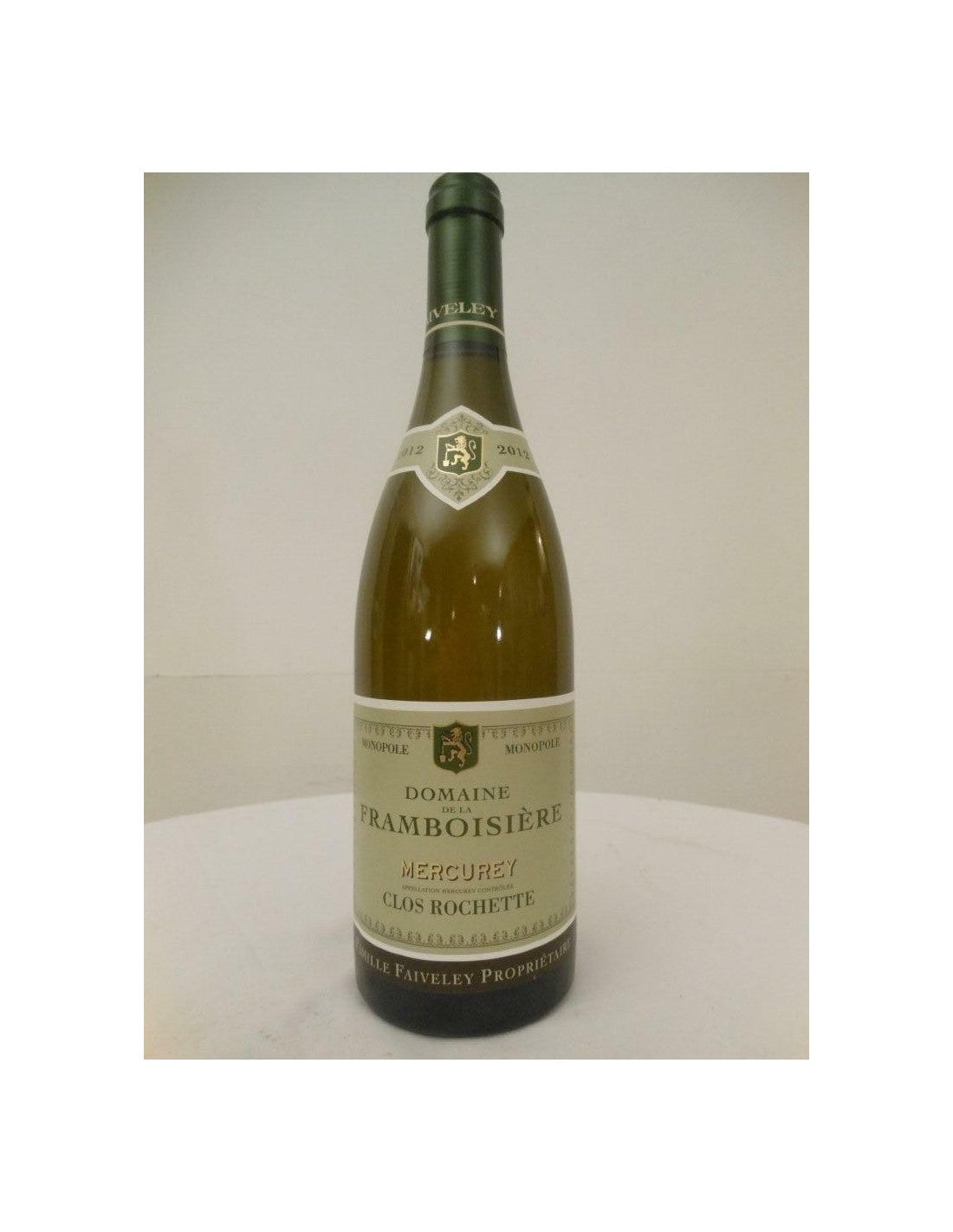 2012 - mercurey - faiveley clos rochette - la framboisière - blanc - bourgogne france - Just Wines 