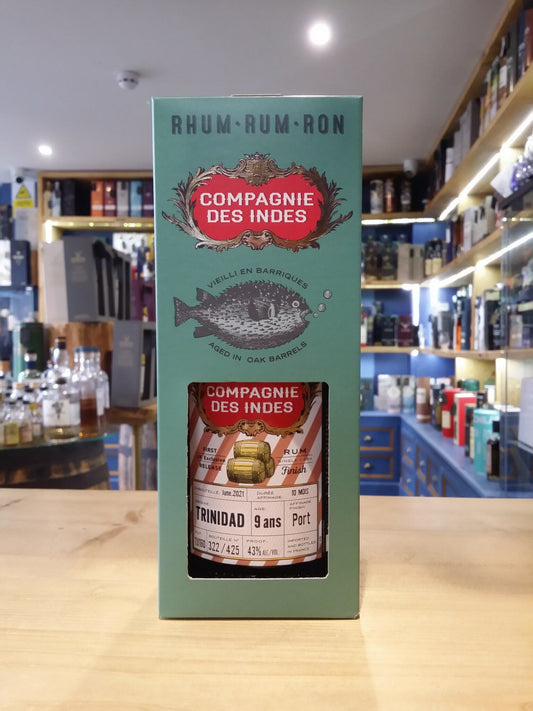 Compagnie des indies Trinidad 9 year old Single Cask Rum UK Exclusive 70cl 43% - Just Wines 