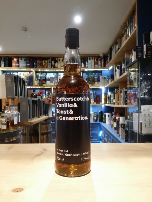 Butterscotch & Vanilla & Toast & a Generation 30 YO Blended Grain 70cl 40% - Just Wines 