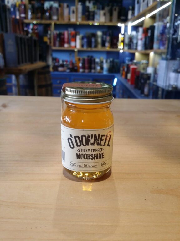 O'Donnell Moonshine Jar- Sticky Toffee 25% 12x5cl - Just Wines 