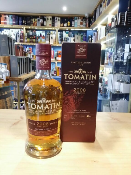 Tomatin Aged 12 Years 2008 Cognac Casks 70cl 46% - Just Wines