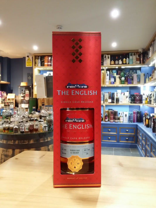 The English Single Cask Release Double Cask Matured Virgin Oak & Sherry 52.6% 70cl - Just Wines