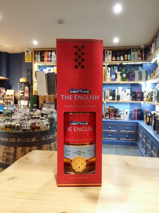 English Single Cask Release Peated Rum Cask Matured Aged 12 Years 51.4% 70cl - Just Wines 